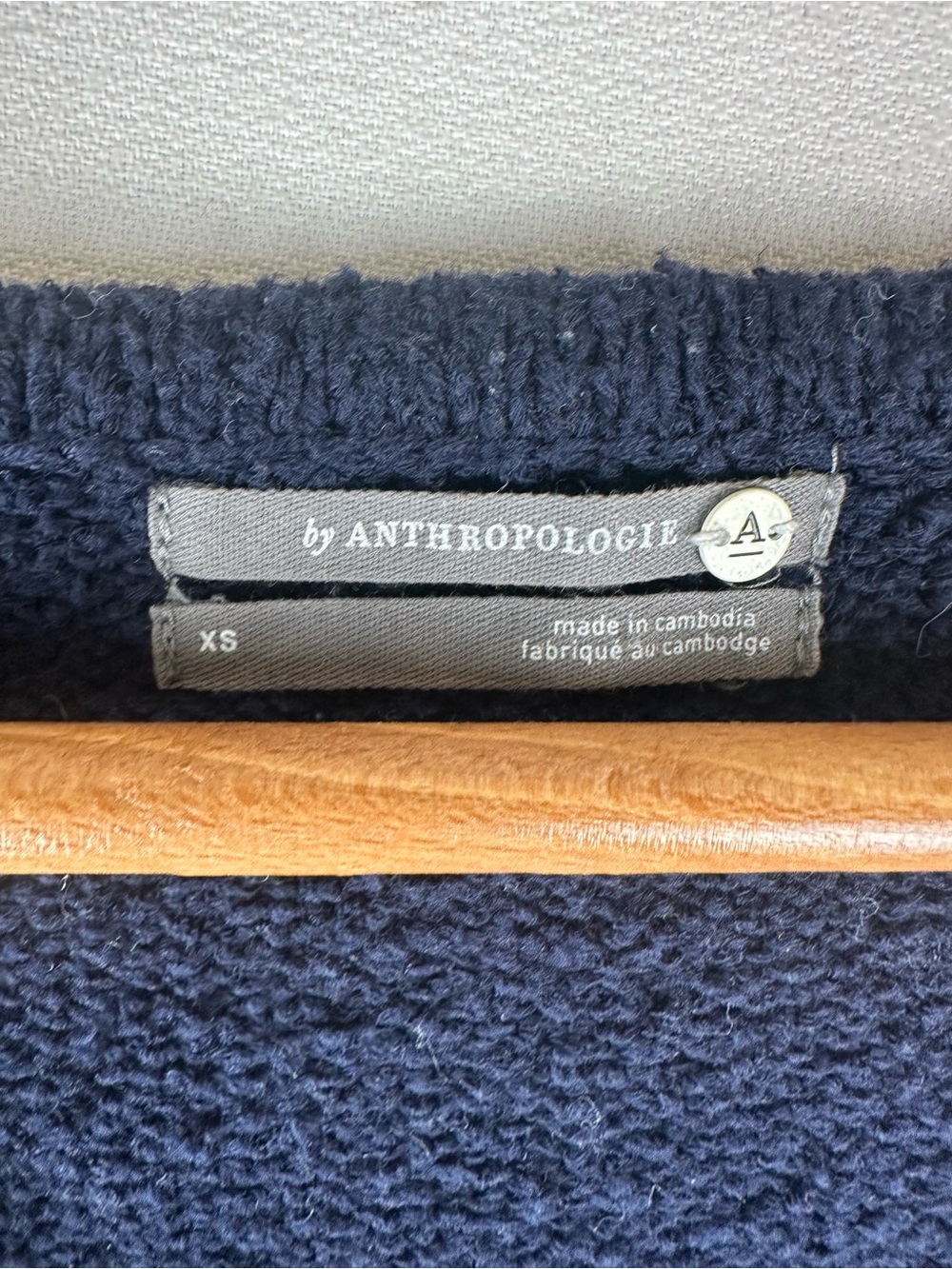 Anthropologie Short Sleeve Textured V-Neck Sweater Tee - Picture 7 of 9